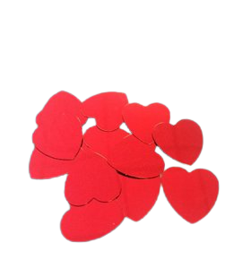 Confetti rood strooi hartjes 15gr