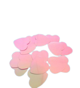 Confetti roze parelmoer hartjes p/15gr 