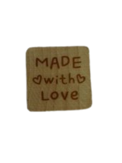 Stempel Made with love hartje p/st hout