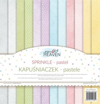 Paper pad 30.5x30.5cm Sprinkle Pastel p/12vel