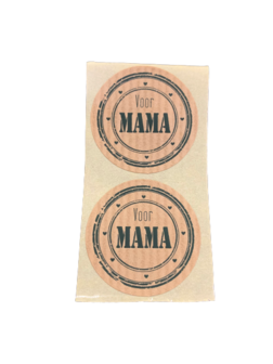 Stickers voor mama p/100st 3.5cm kraft