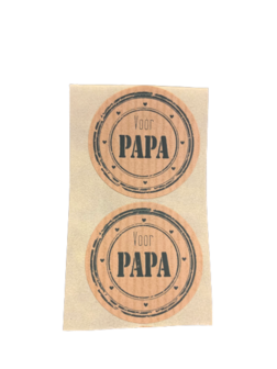 Stickers voor papa p/500st 3.5cm kraft