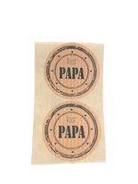 Stickers voor papa p/20st 3.5cm kraft