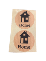 Stickers home met huis p/100st 3.5cm kraft