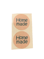 Stickers Home made SMAL p/20st 3.5cm kraft
