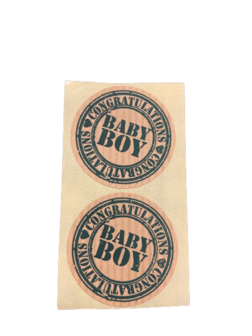 Stickers Baby Boy p/20st 3.5cm kraft