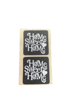 Stickers home sweet home p/100st zwart
