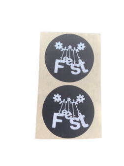 Stickers feest p/100st zwart