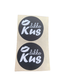 Stickers dikke kus p/100st zwart