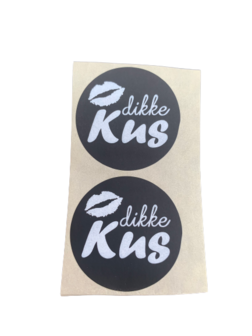 Stickers dikke kus p/500st zwart