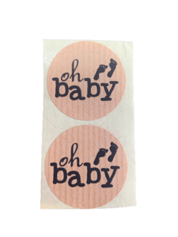 Stickers oh baby kraft p/100st 35mm