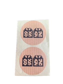 Stickers kadootjes kraft p/100st 35mm 