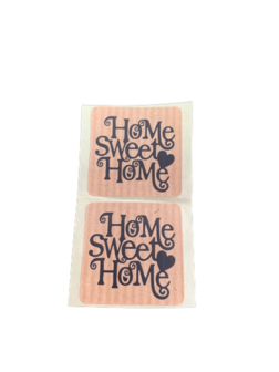 Stickers home sweet home p/100st kraft