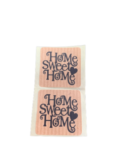 Stickers home sweet home p/20st kraft