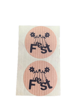Stickers feest p/20st kraft 35mm