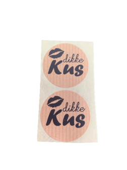 Stickers dikke kus p/100st kraft 35mm