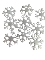 Confetti wit snowflake stof 30mm p/50st
