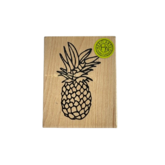 Stempel ananas 5x6.5cm p/st hout