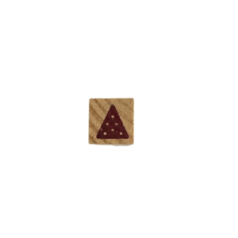 Stempel Kerstboom driehoek 1.5x1.5x4.5cm p/st hout