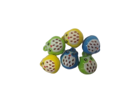 Belletjes uil geel 2cm p/st 