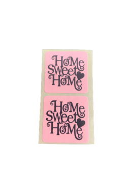 Stickers home sweet home p/20st lichtroze