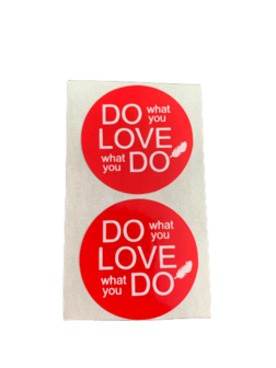 Stickers do what you love p/500st rood