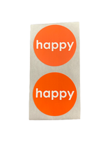 Stickers happy oranje p/20st 3.5cm