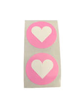 Stickers hart lichtroze p/100st 30mm