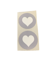 Stickers hart grijs p/20st 30mm