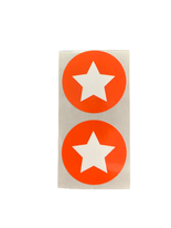 Stickers ster oranje p/100st 30mm