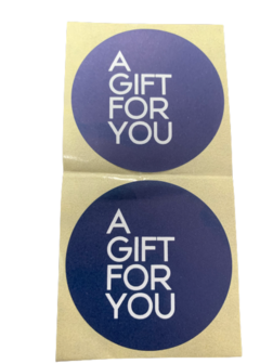 Stickers A gift for you blauw p/100st