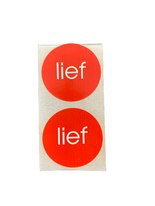 Stickers lief rood p/500st