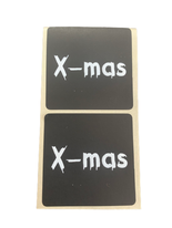 Stickers X-mas zwart p/100st 4.5x4.5cm
