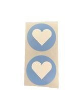 Stickers hart oudblauw p/20st 30mm