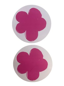 Stickers fuchsia bloem p/20st 4.5cm