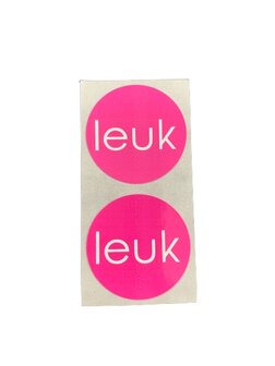 Stickers roze leuk p/20st