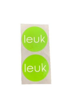 Stickers limegroen leuk p/100st