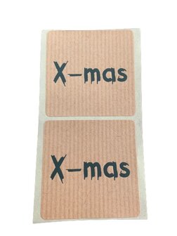 Stickers X-mas p/500st kraft