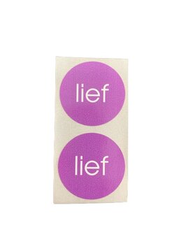 Stickers lief paars p/100st