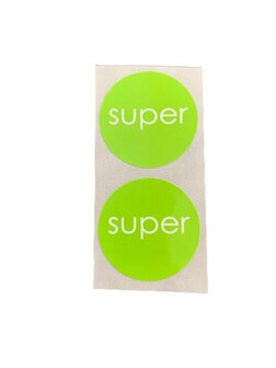 Stickers super limegroen p/20st
