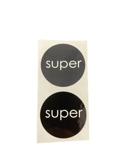 Stickers super zwart p/20st