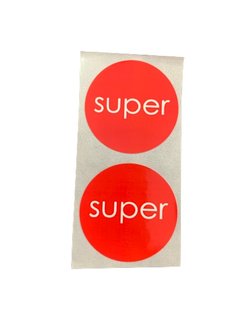 Stickers super rood p/20st