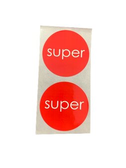 Stickers super rood p/500st