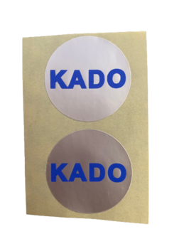 Stickers kadootje zilver p/500st donkerblauw