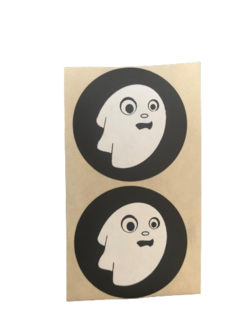 Stickers zwart spook p/500st