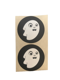 Stickers zwart spook p/20st