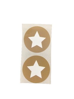 Stickers ster taupe p/100st 30mm