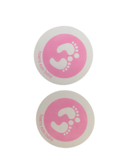Stickers voetjes roze p/20st