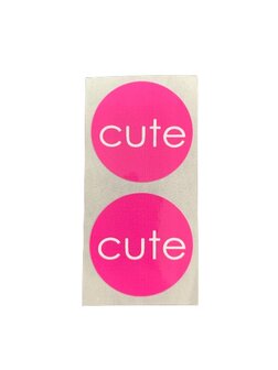 Stickers cute roze p/20st