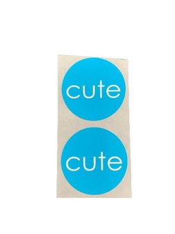 Stickers cute aquablauw p/100st